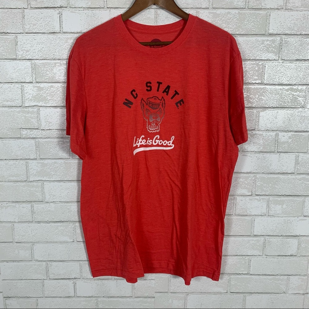 Life is Good NC State Wolf Pack casual SS T-Shirt